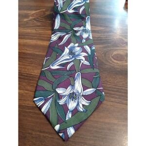 Nautica Mens Dress Tie Size 57" Yellow Floral‎ Business Wedding